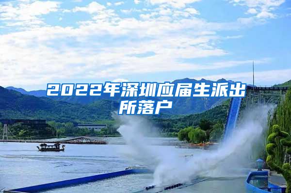 2022年深圳应届生派出所落户