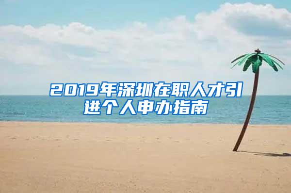 2019年深圳在职人才引进个人申办指南