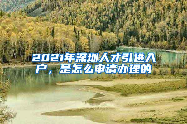 2021年深圳人才引进入户，是怎么申请办理的