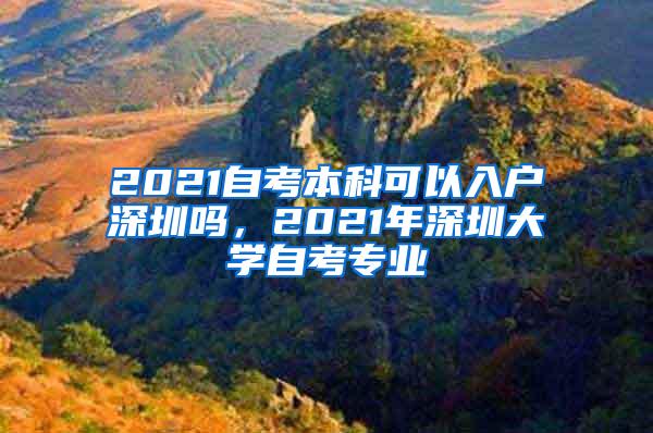 2021自考本科可以入户深圳吗，2021年深圳大学自考专业