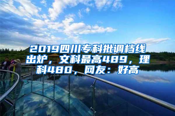 2019四川专科批调档线出炉，文科最高489，理科480，网友：好高