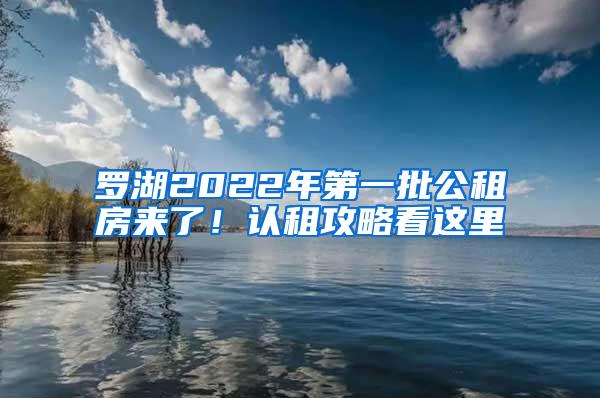 罗湖2022年第一批公租房来了！认租攻略看这里→