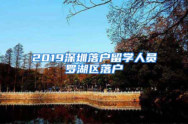 2019深圳落户留学人员罗湖区落户