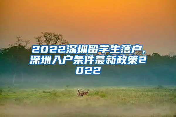 2022深圳留学生落户,深圳入户条件蕞新政策2022