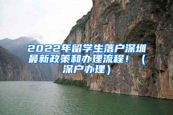 2022年留学生落户深圳最新政策和办理流程！（深户办理）