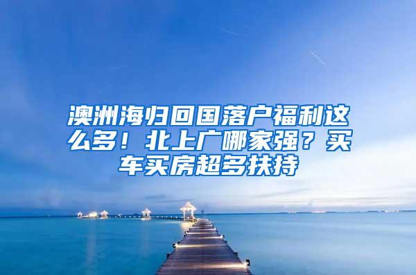 澳洲海归回国落户福利这么多！北上广哪家强？买车买房超多扶持