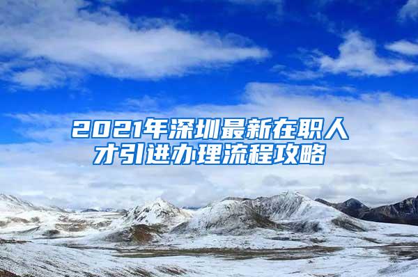 2021年深圳最新在职人才引进办理流程攻略②