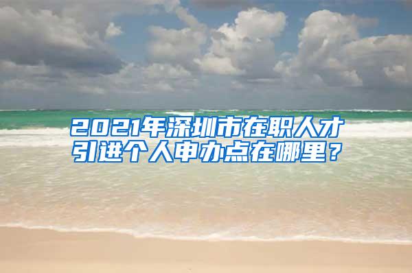 2021年深圳市在职人才引进个人申办点在哪里？