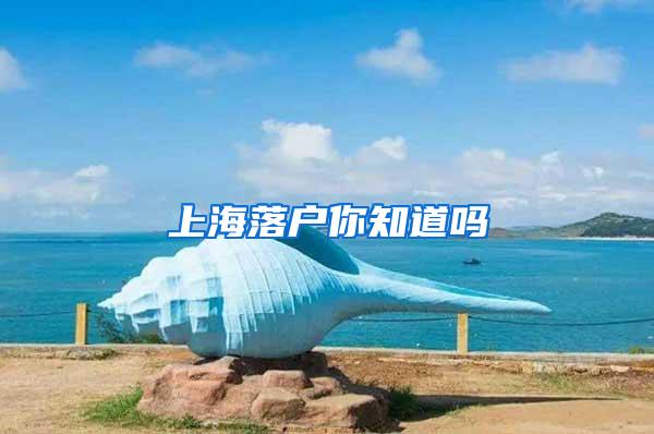 上海落户你知道吗