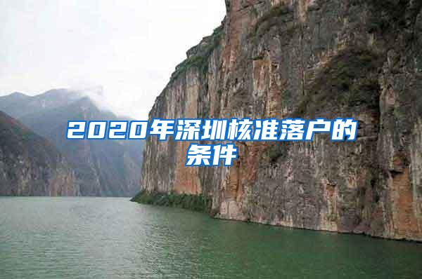 2020年深圳核准落户的条件