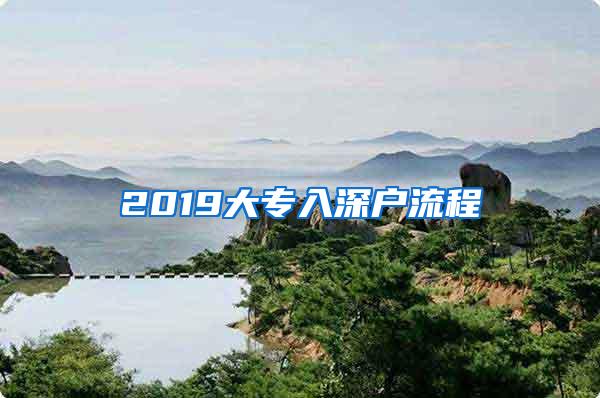 2019大专入深户流程