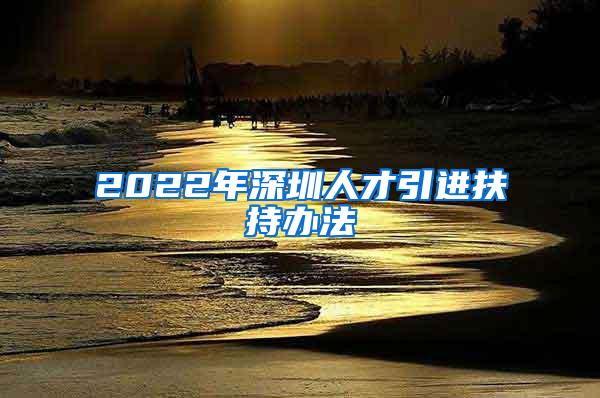 2022年深圳人才引进扶持办法