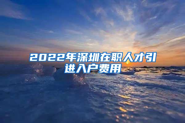 2022年深圳在职人才引进入户费用