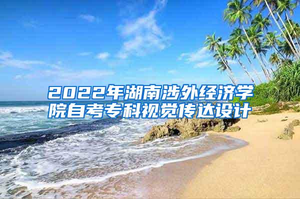 2022年湖南涉外经济学院自考专科视觉传达设计