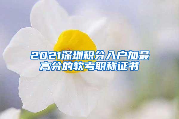 2021深圳积分入户加最高分的软考职称证书