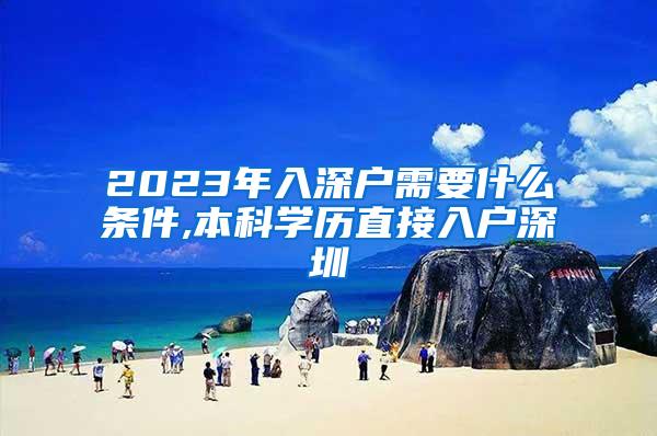 2023年入深户需要什么条件,本科学历直接入户深圳