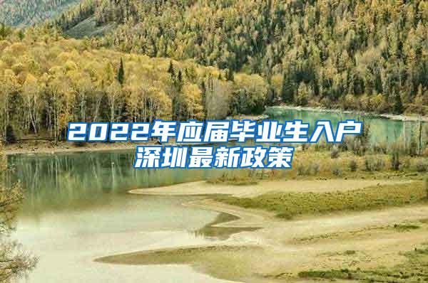 2022年应届毕业生入户深圳最新政策