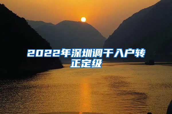 2022年深圳调干入户转正定级