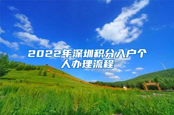 2022年深圳积分入户个人办理流程