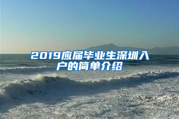 2019应届毕业生深圳入户的简单介绍