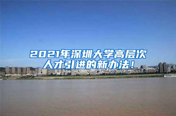 2021年深圳大学高层次人才引进的新办法！