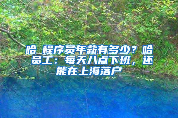 哈啰程序员年薪有多少？哈啰员工：每天八点下班，还能在上海落户