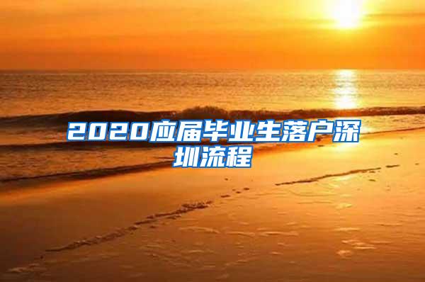 2020应届毕业生落户深圳流程