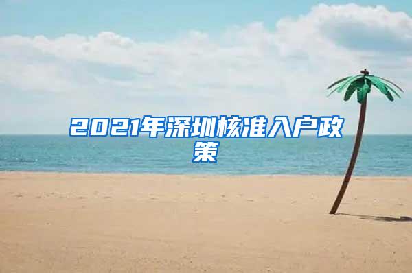 2021年深圳核准入户政策