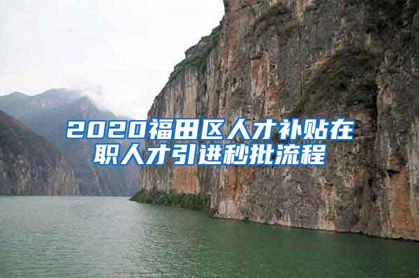 2020福田区人才补贴在职人才引进秒批流程