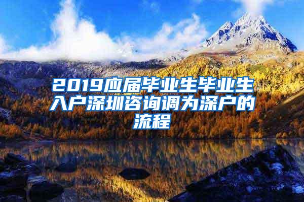 2019应届毕业生毕业生入户深圳咨询调为深户的流程