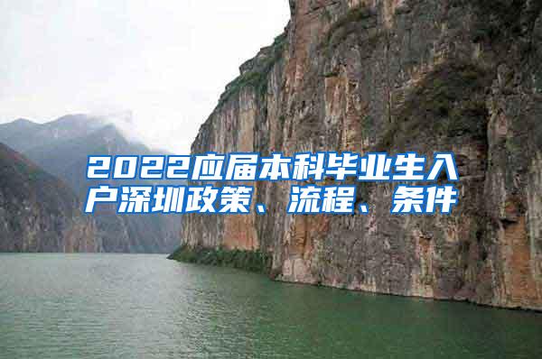 2022应届本科毕业生入户深圳政策、流程、条件