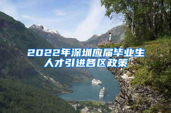 2022年深圳应届毕业生人才引进各区政策