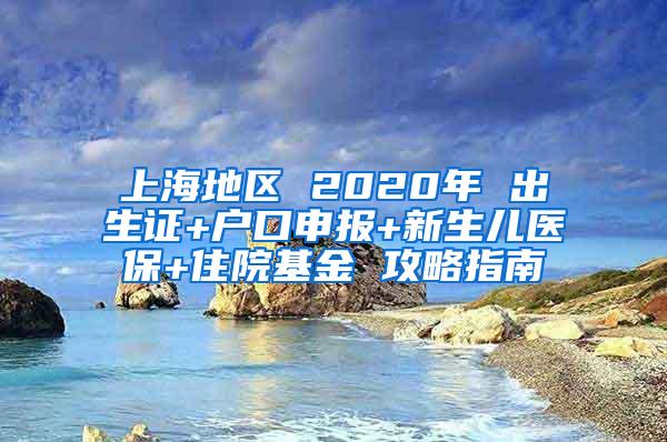 上海地区 2020年 出生证+户口申报+新生儿医保+住院基金 攻略指南