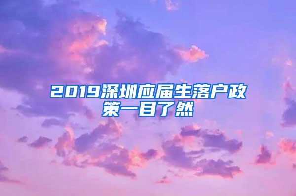 2019深圳应届生落户政策一目了然