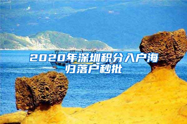 2020年深圳积分入户海归落户秒批