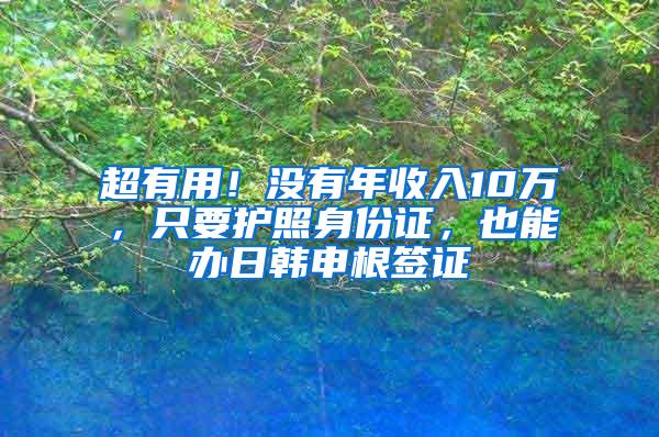 超有用！没有年收入10万，只要护照身份证，也能办日韩申根签证