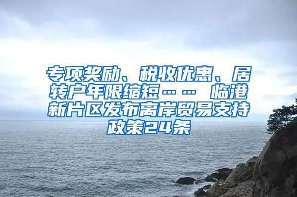 专项奖励、税收优惠、居转户年限缩短…… 临港新片区发布离岸贸易支持政策24条