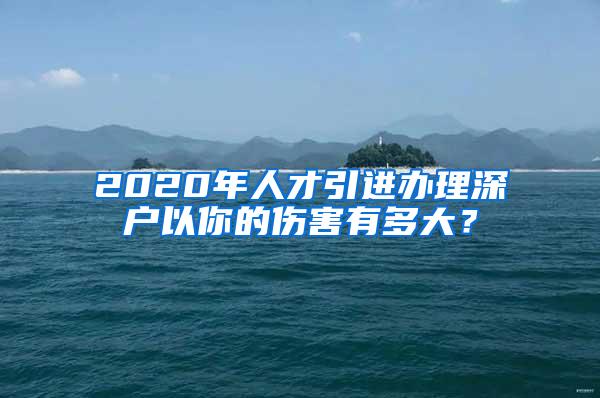 2020年人才引进办理深户以你的伤害有多大？