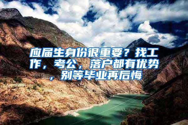 应届生身份很重要？找工作，考公，落户都有优势，别等毕业再后悔