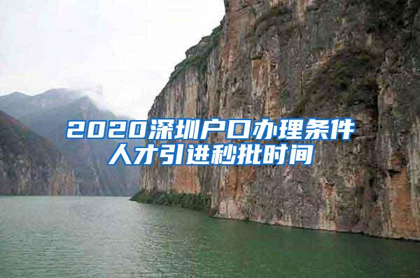 2020深圳户口办理条件人才引进秒批时间