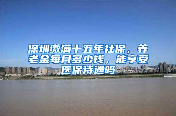 深圳缴满十五年社保，养老金每月多少钱，能享受医保待遇吗