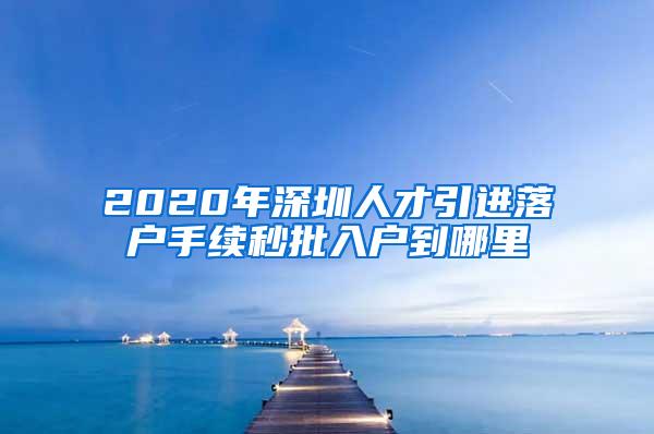 2020年深圳人才引进落户手续秒批入户到哪里