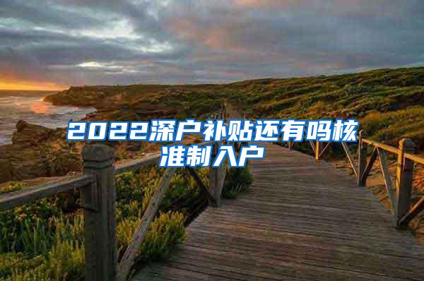 2022深户补贴还有吗核准制入户