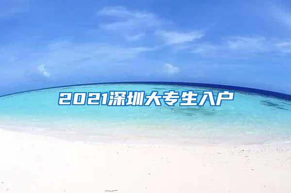 2021深圳大专生入户