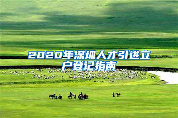 2020年深圳人才引进立户登记指南