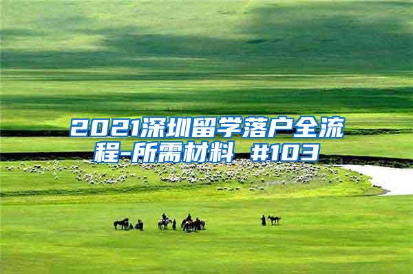 2021深圳留学落户全流程-所需材料 #103