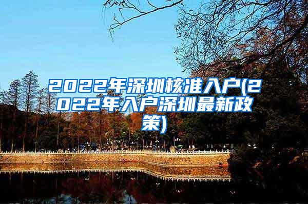 2022年深圳核准入户(2022年入户深圳最新政策)