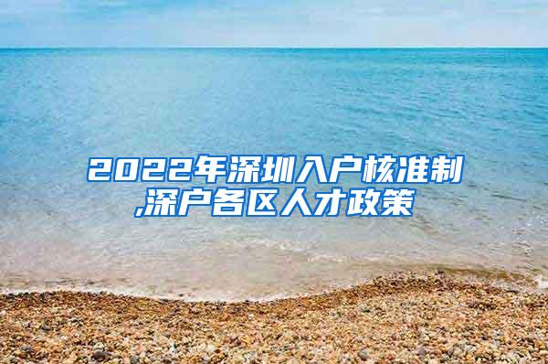 2022年深圳入户核准制,深户各区人才政策