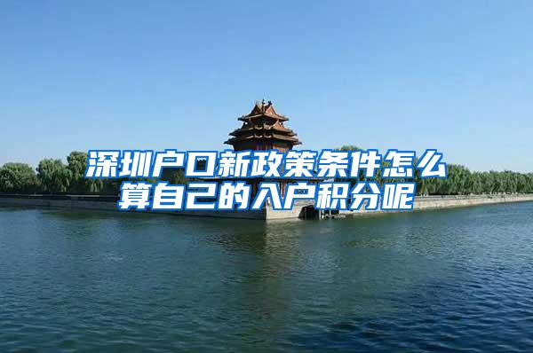 深圳户口新政策条件怎么算自己的入户积分呢