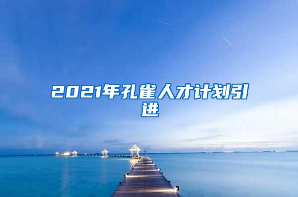 2021年孔雀人才计划引进